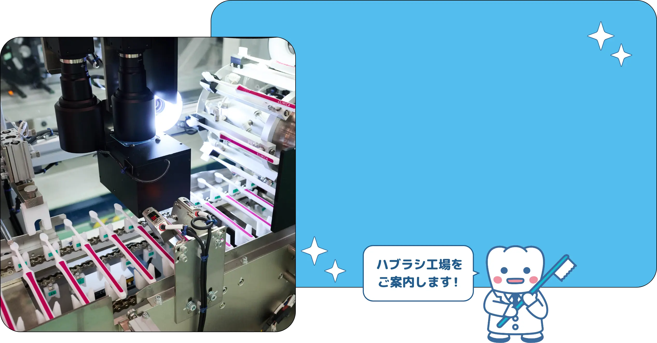 ハブラシ工場をご案内します!